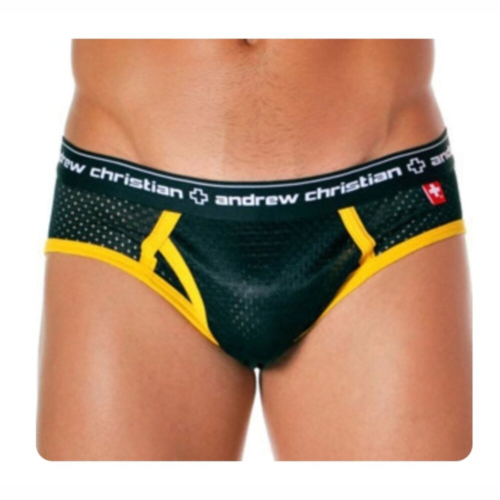 Andrew Christian Vintage Mesh Underwear Black Large